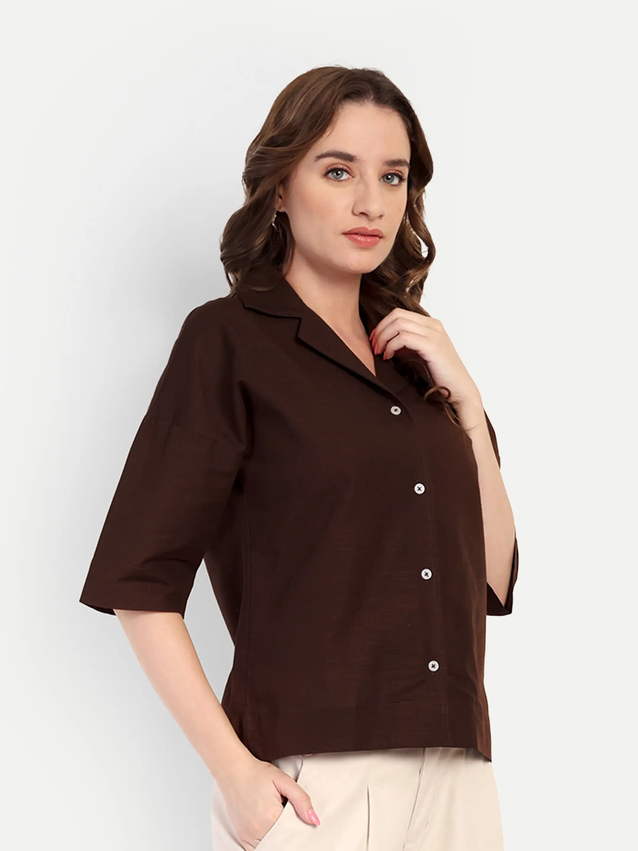 female model ecommerce photography Western Wear Formal Shirt
